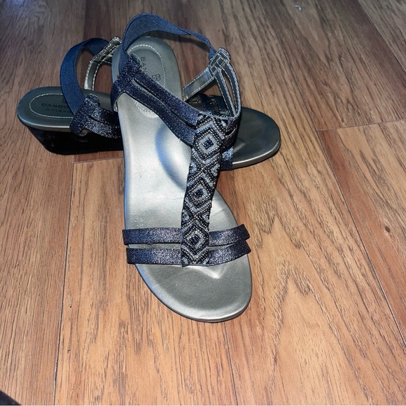 Bandolino Dark Blue and gray Geometric Sandals - Picture 1 of 5